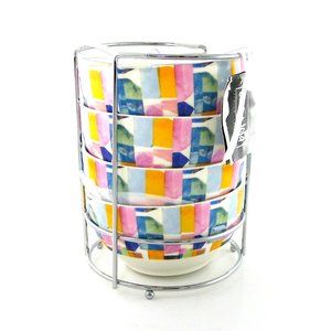 Coco And Lola set Of 4 Stackable Cereal Bowls Multicolor